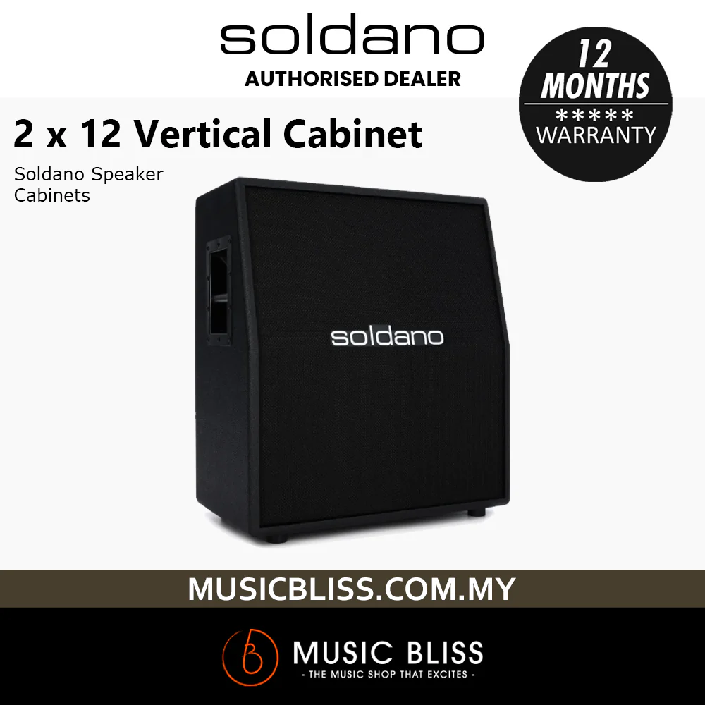 Soldano 212 Vertical Cabinet 2x12" Extension Cabinet - Black
