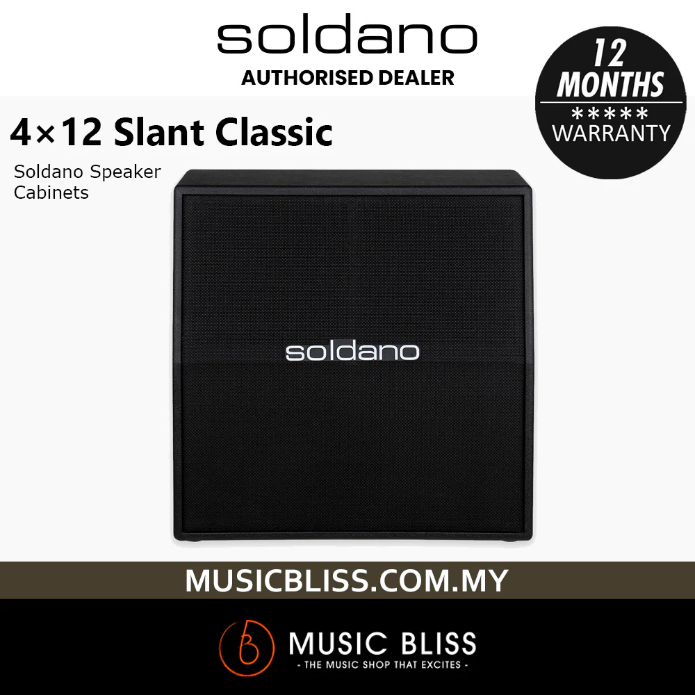 Soldano 412 Angled Cabinet 4x12" Extension Cabinet - Black