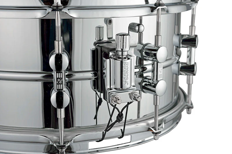 Sonor Kompressor Snare Drum 14" x 5.75", Steel, Chrome w/ 150th Ann. Badge - Image 3