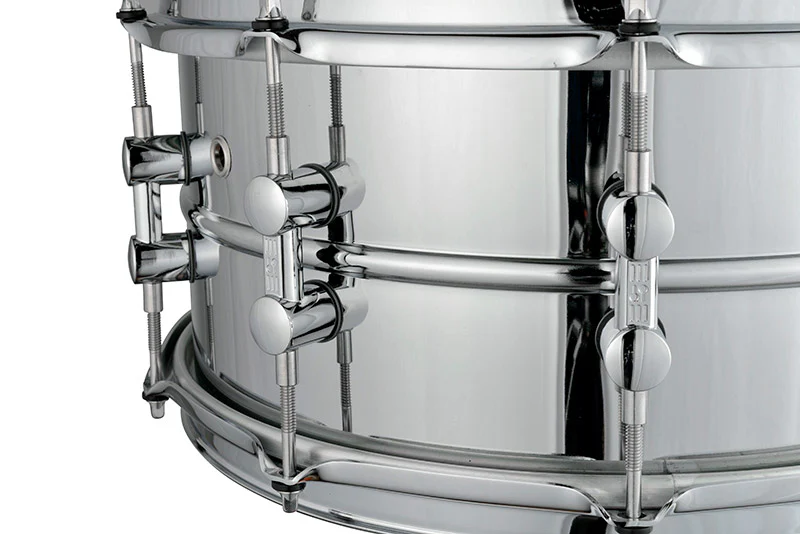 Sonor Kompressor Snare Drum 14" x 5.75", Steel, Chrome w/ 150th Ann. Badge - Image 5