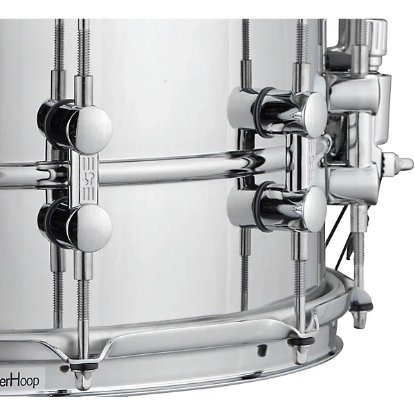 Sonor Kompressor Snare Drum 14" x 6.5", Steel, Chrome w/ 150th Ann. Badge - Image 3