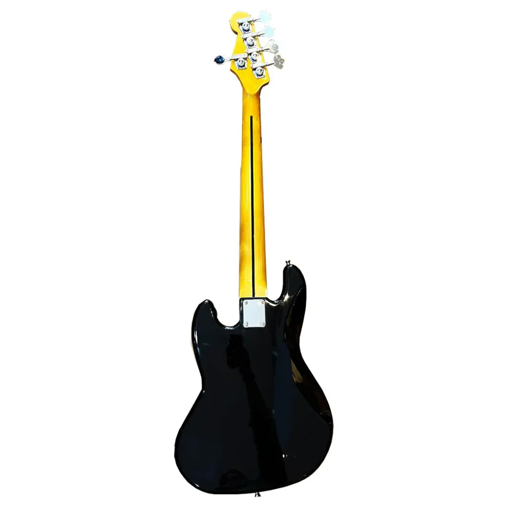 SQOE JB5BS300 5-string Electric Bass Guitar with Maple Fingerboard - Black - Image 3