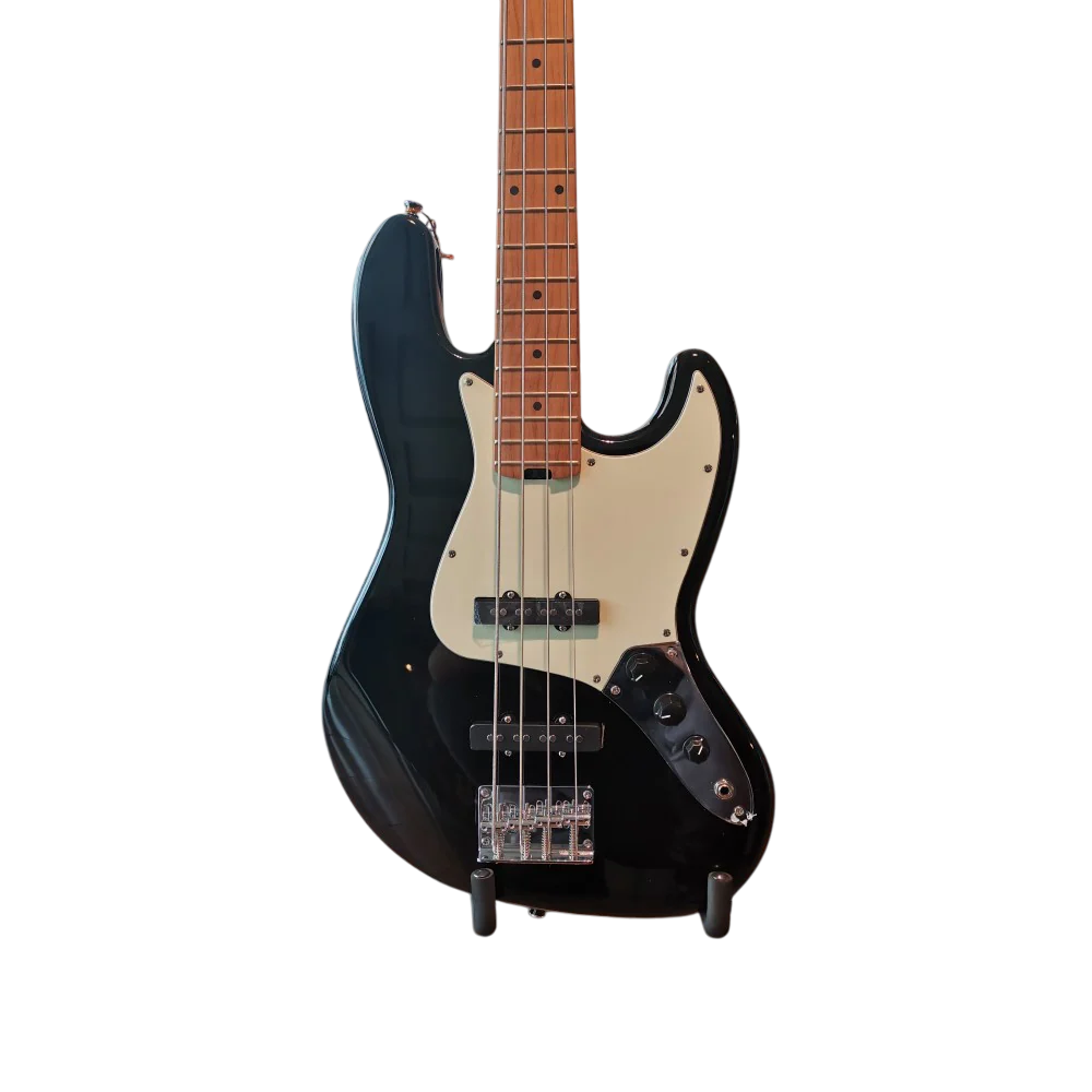 SQOE JB600 JB Series Electric Bass Guitar - Black - Image 3