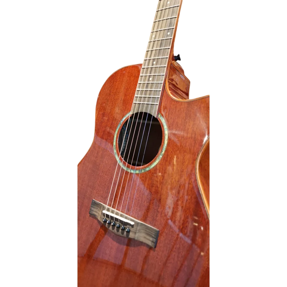 SQOE S360TSKEQ Solid Top Acoustic Electric Guitar - Image 5