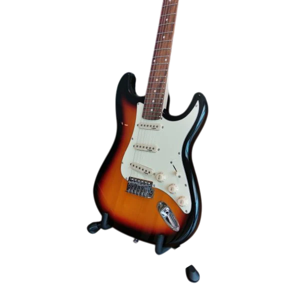 SQOE SEST200 Stratocaster Body SSS Vintage Electric Guitar - Sunburst - Image 4