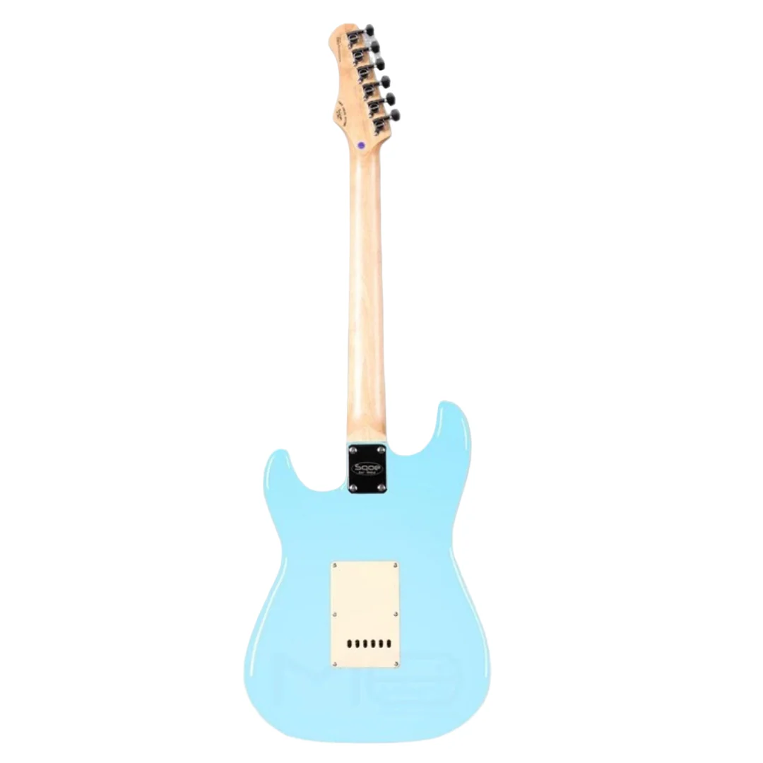 SQOE SEST200 Stratocaster Body SSS Vintage Electric Guitar - Skyblue - Image 3