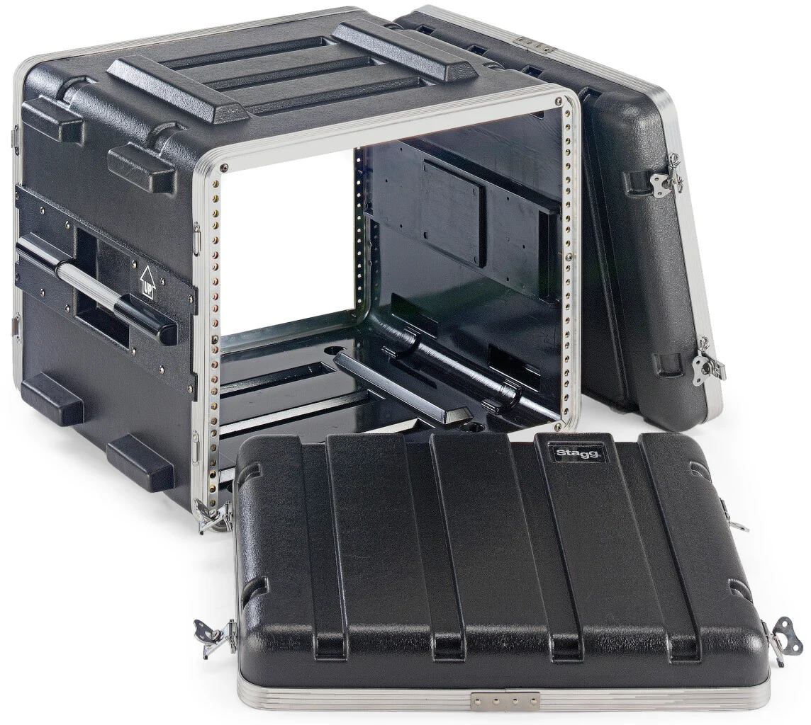 Stagg ABS-8U Flight Case Equipment Case for Wireless Mic and Accessories & Rack Effects - Image 2