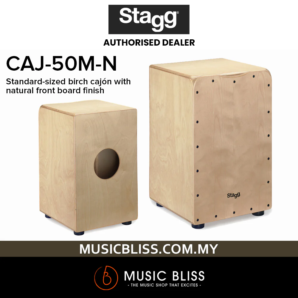 Stagg CAJ-50M Medium Sized Cajon - Natural