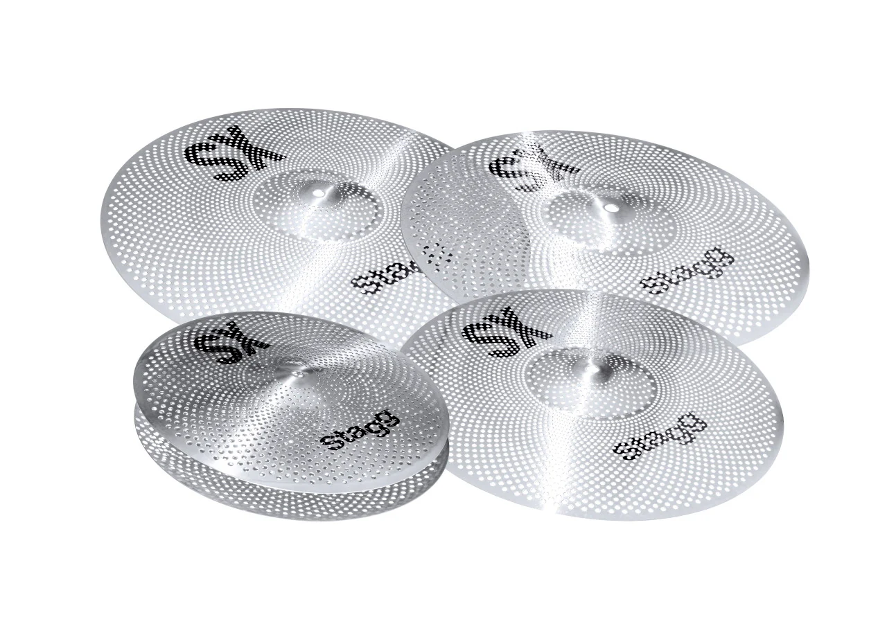 Stagg SXM SET Silent Cymbal Set - 14"/16"/18"/20" with Gig Bag - Image 2