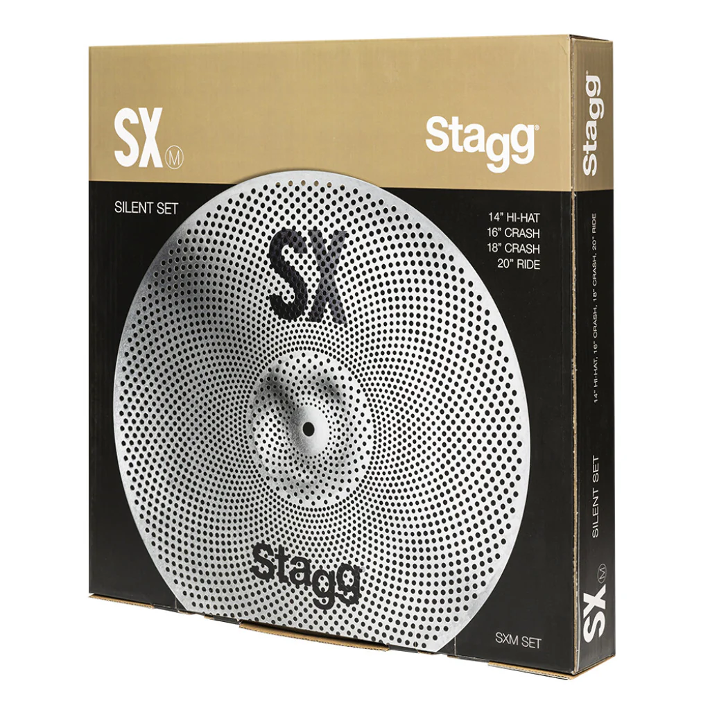 Stagg SXM SET Silent Cymbal Set - 14"/16"/18"/20" with Gig Bag - Image 3