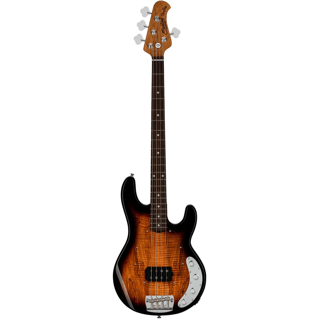 Sterling By Music Man StingRay RAY34 Bass Guitar - 3-tone Sunburst - Image 2