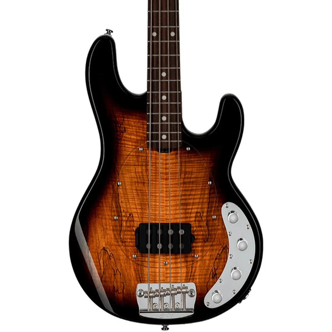 Sterling By Music Man StingRay RAY34 Bass Guitar - 3-tone Sunburst - Image 3