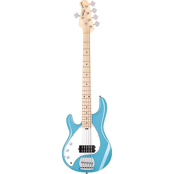 Sterling By Music Man StingRay RAY5 Electric Bass Guitar, Left-Handed - Chopper Blue - Image 2