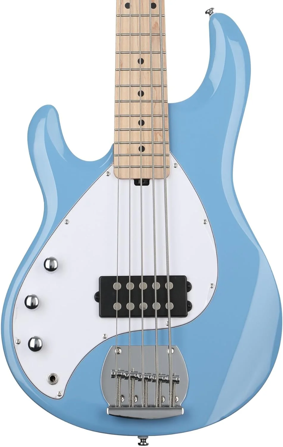 Sterling By Music Man StingRay RAY5 Electric Bass Guitar, Left-Handed - Chopper Blue - Image 3