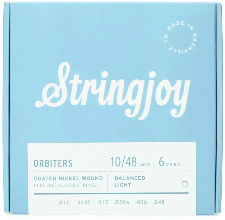 Stringjoy Orbiters Balanced Coated Nickel-wound Electric Guitar Strings - Light Gauge (.010 - .048)