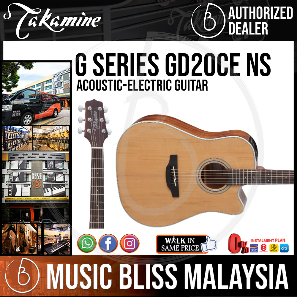 Takamine GD20CE - Natural 6-string Acoustic-Electric Guitar with Cedar Top