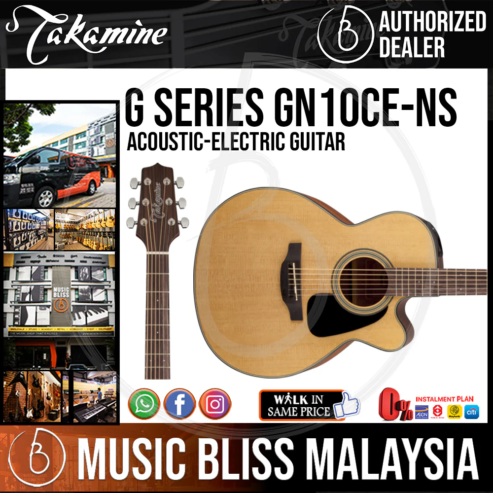Takamine GN10CE - Natural Satin 6-string Acoustic-Electric Guitar with Spruce Top