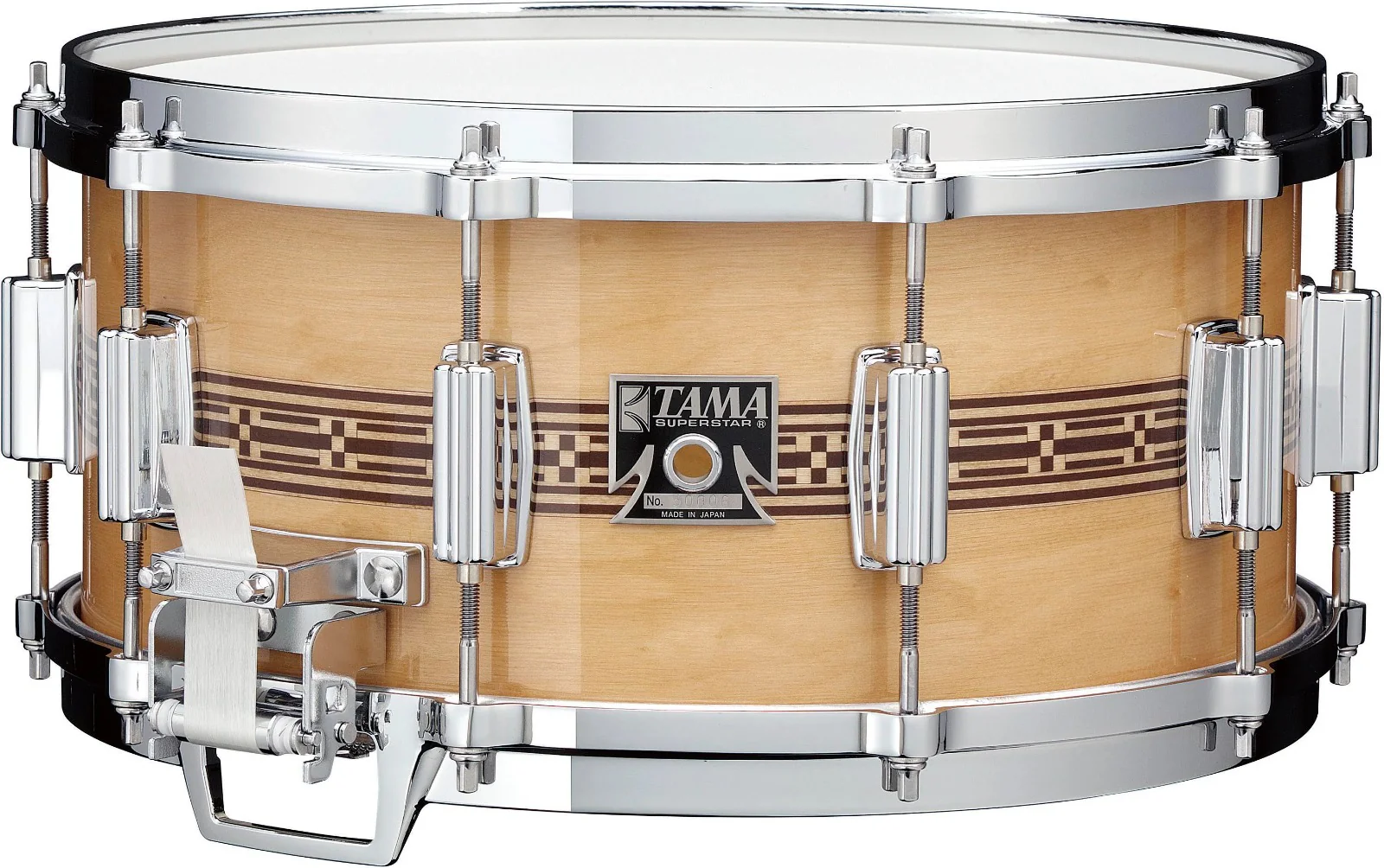 Tama 50th Limited Mastercraft Artwood Snare Drum - 6.5 x 14" - Natural with Wood Inlay