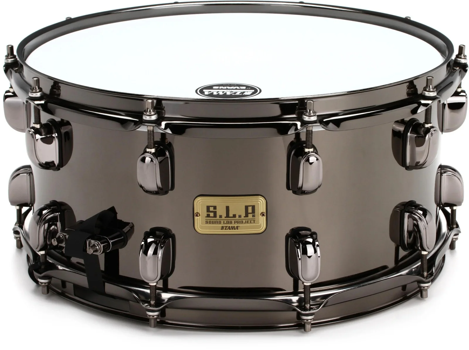 Tama LBR1465 S.L.P. Black Brass Snare Drum - 6.5 x 14" - Black Nickel