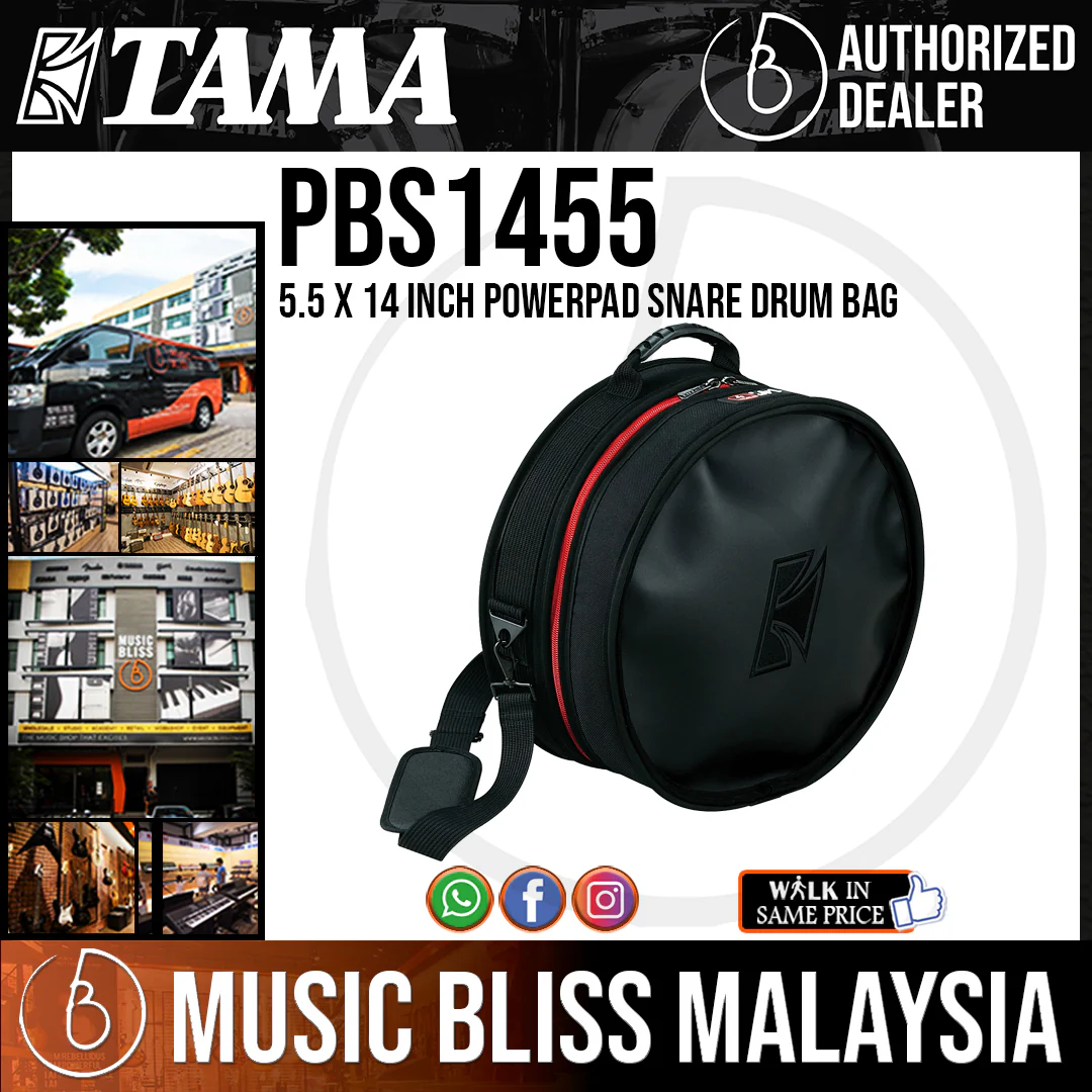 Tama PBS1455 5.5 x 14 Inch PowerPad Snare Drum Bag