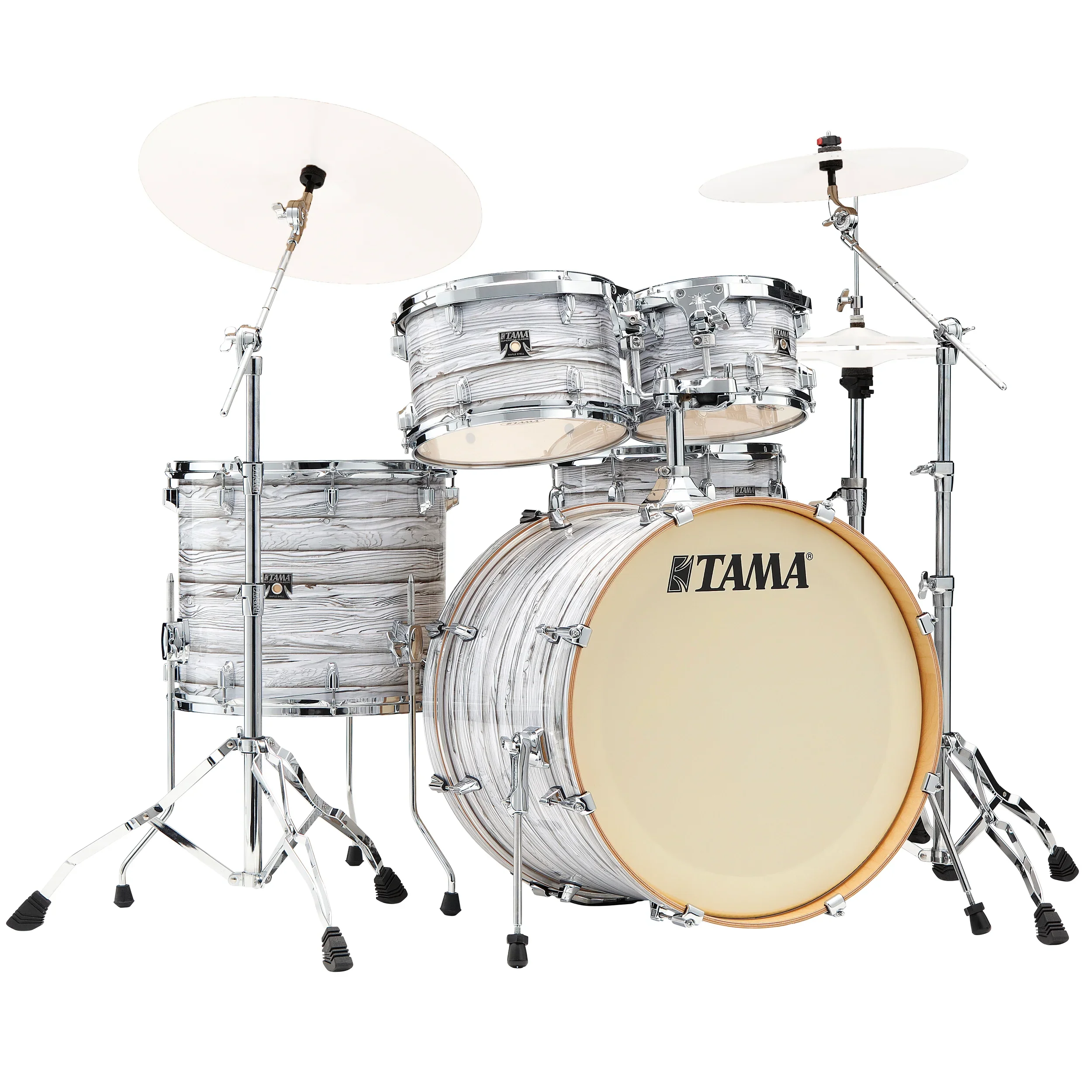 Tama Superstar Classic 5-piece Shell Pack - 22 Inch Bass Drum - Ice Ash Wrap - Image 11