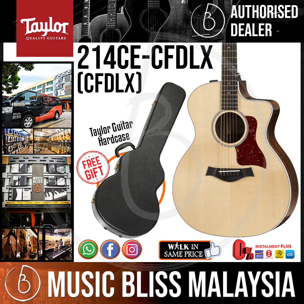 Taylor 214ce-CF DLX Copafera Grand Auditorium with Hardcase