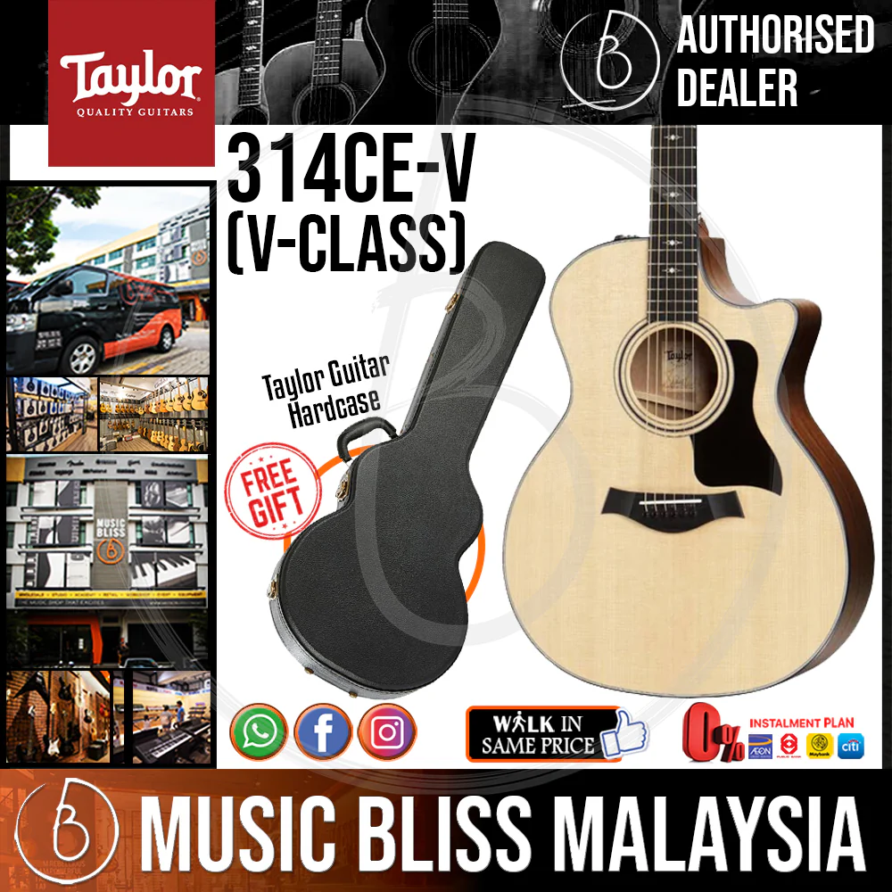 Taylor 314ce V-Class Grand Auditorium Acoustic Guitar - Natural