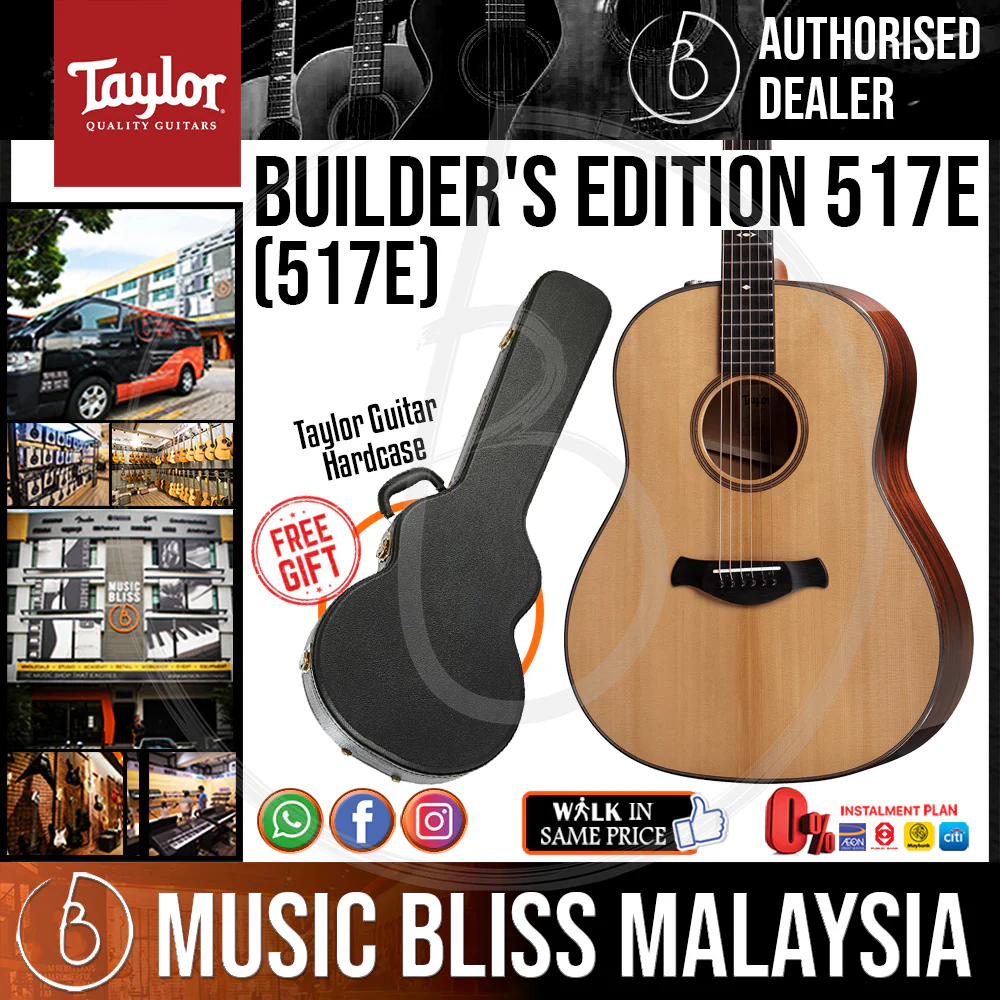 Taylor 517e Grand Pacific Builder's Edition V-Class - Natural with Hardcase