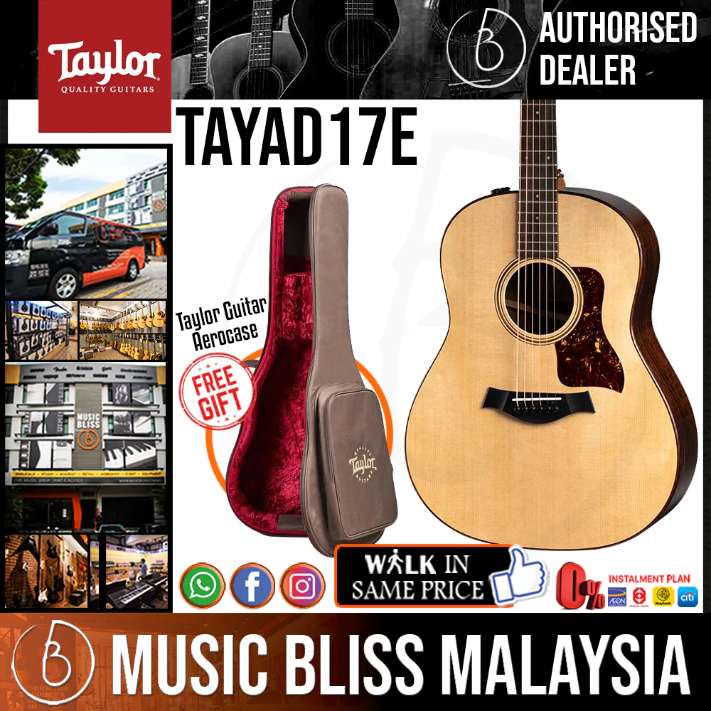 Taylor American Dream AD17e Acoustic-Electric Guitar with Aerocase - Natural