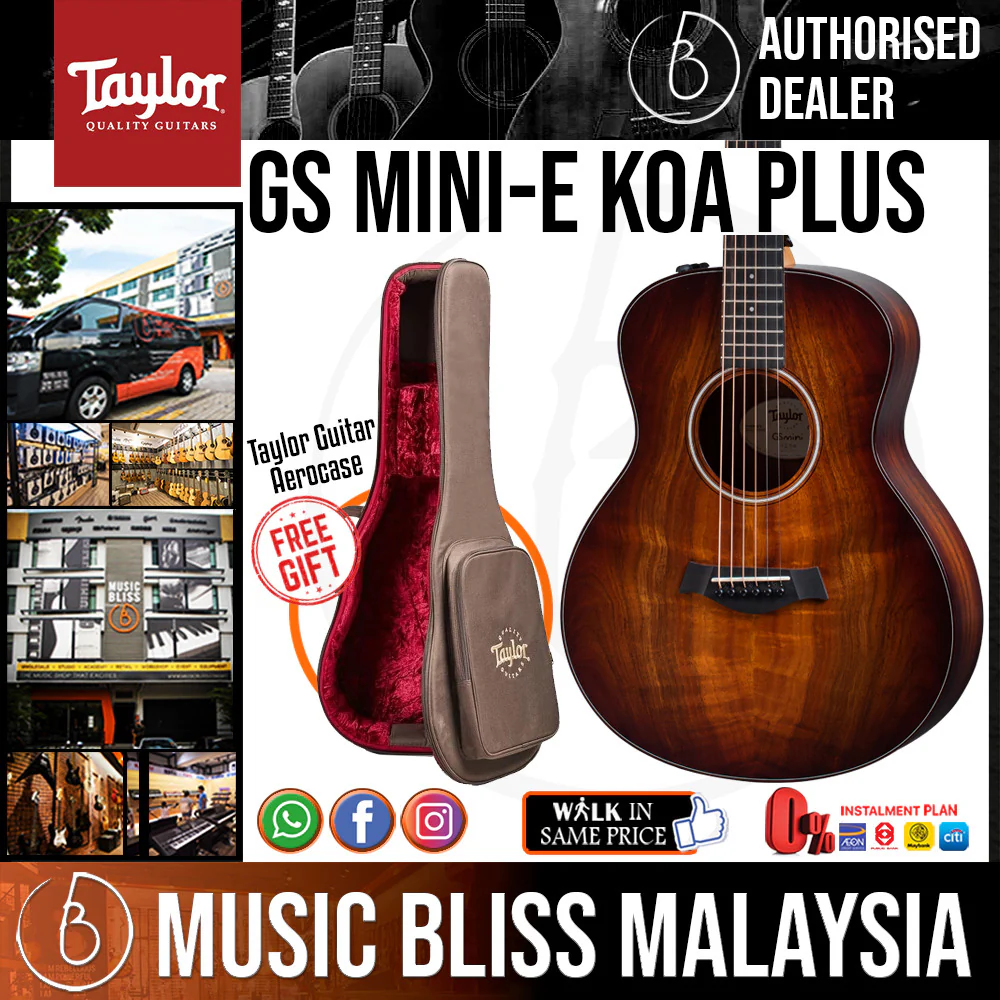 Taylor GS Mini-e KOA PLUS Acoustic Guitar with Aerocase