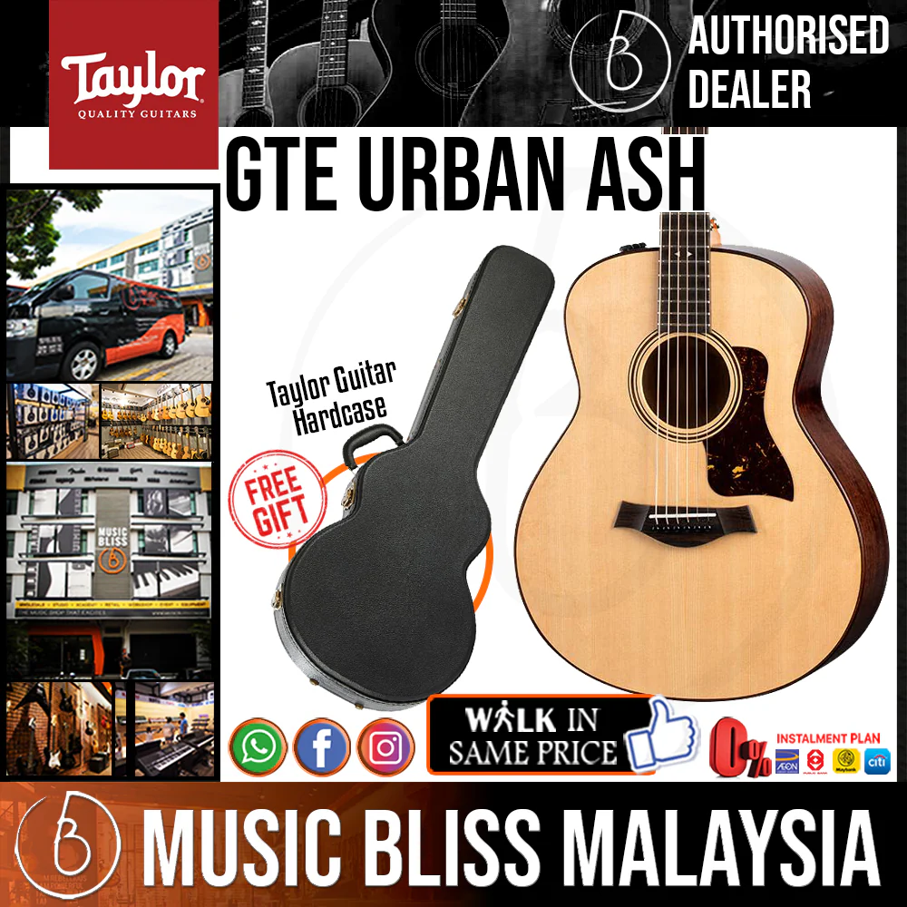 Taylor GTe Urban Ash Acoustic-Electric Guitar - Natural