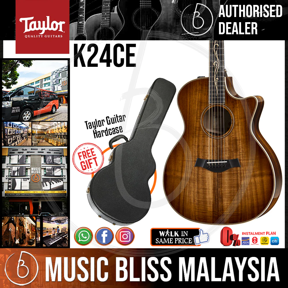 Taylor K24ce - Shaded Edgeburst with Hardcase