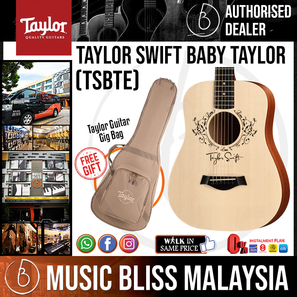 Taylor TSBT-e Taylor Swift Baby Taylor - Natural with Bag