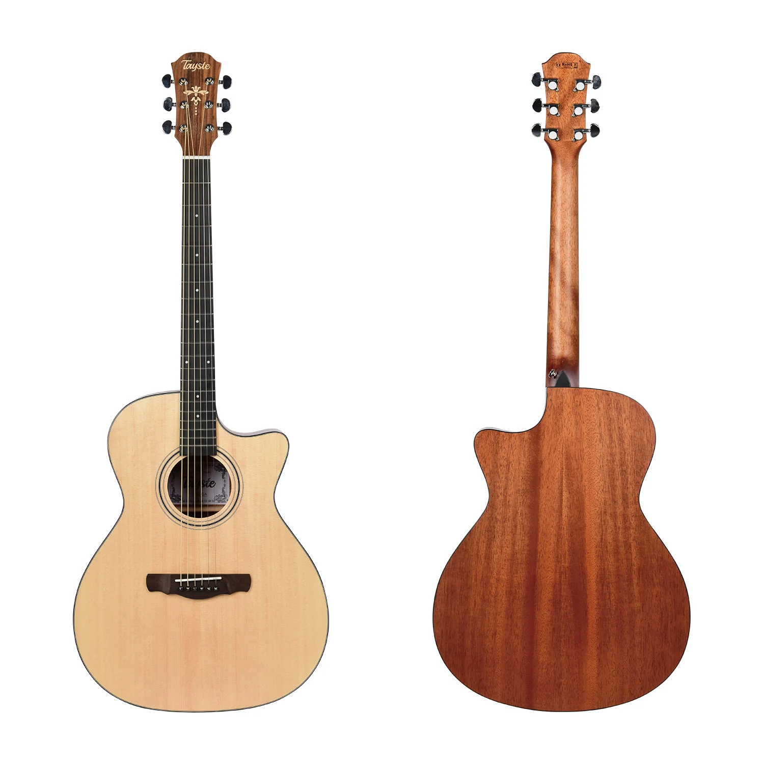 Tayste TS-62GA-N Budget Beginner Grand Auditorium Acoustic Guitar - Natural - Image 2