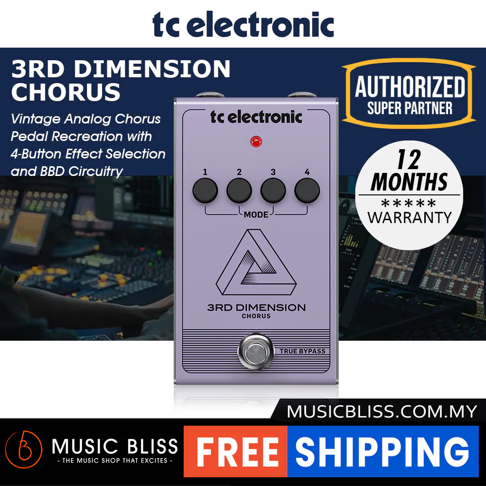 TC Electronic 3rd Dimension Chorus Guitar Effects Pedal - Image 2