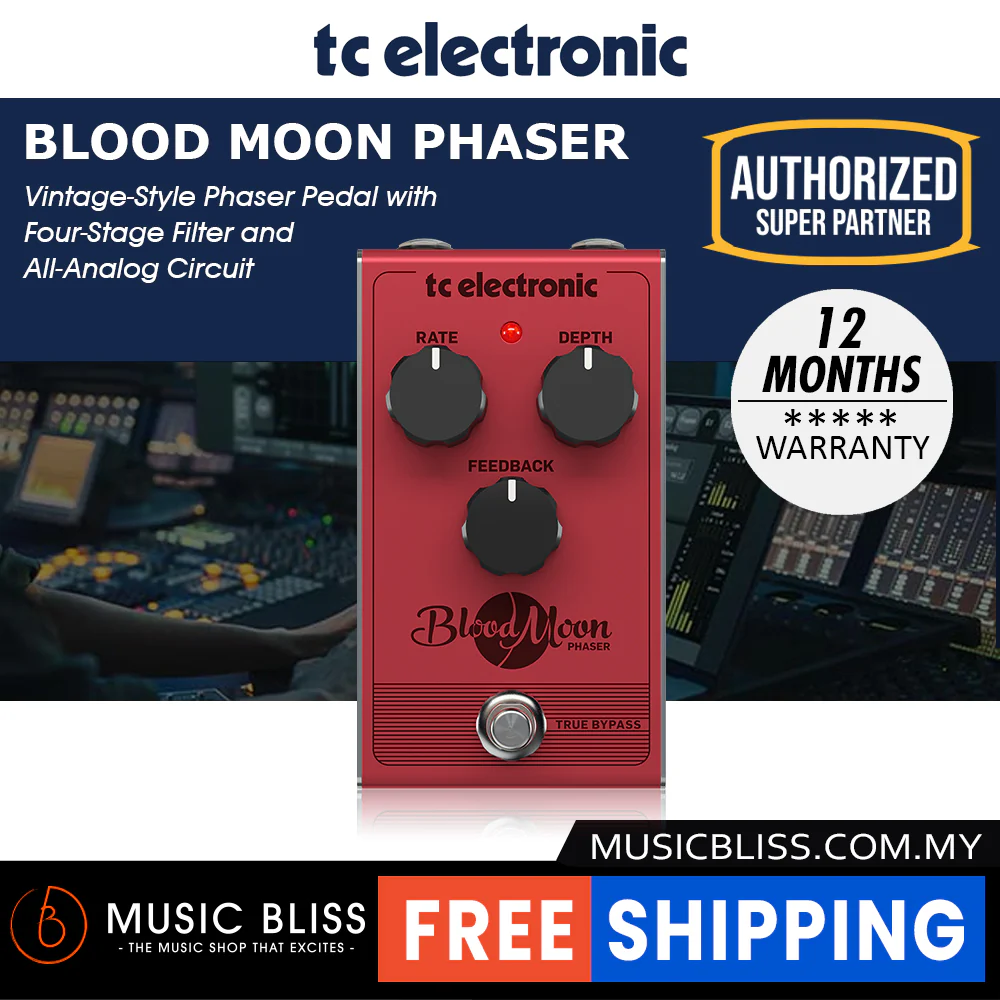 TC Electronic Blood Moon Phaser Guitar Effects Pedal - Image 2