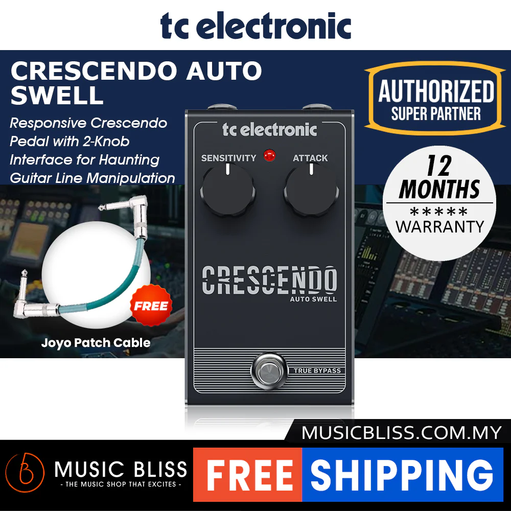 TC Electronic Crescendo Auto Swell Guitar Effects Pedal