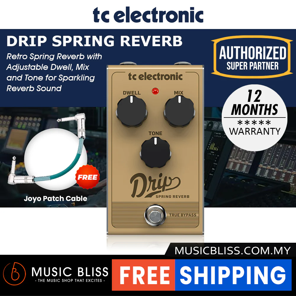TC Electronic Drip Spring Reverb Guitar Effects Pedal