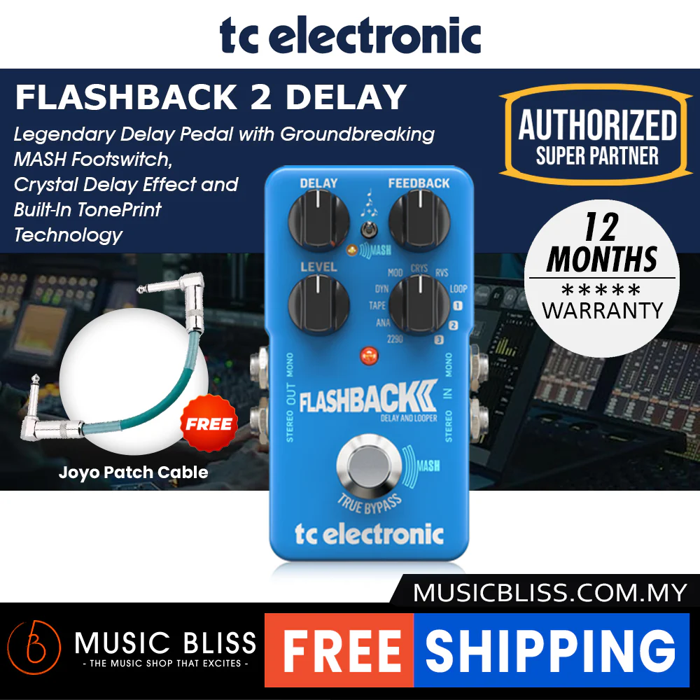 TC Electronic Flashback 2 Delay Guitar Effects Pedal