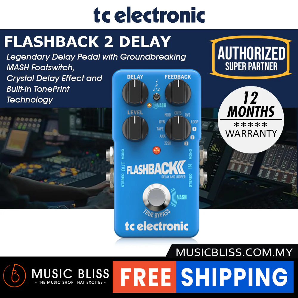 TC Electronic Flashback 2 Delay Guitar Effects Pedal - Image 2