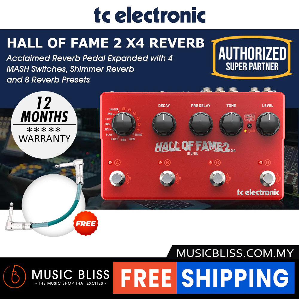 TC Electronic Hall Of Fame 2 x4 Reverb Pedal