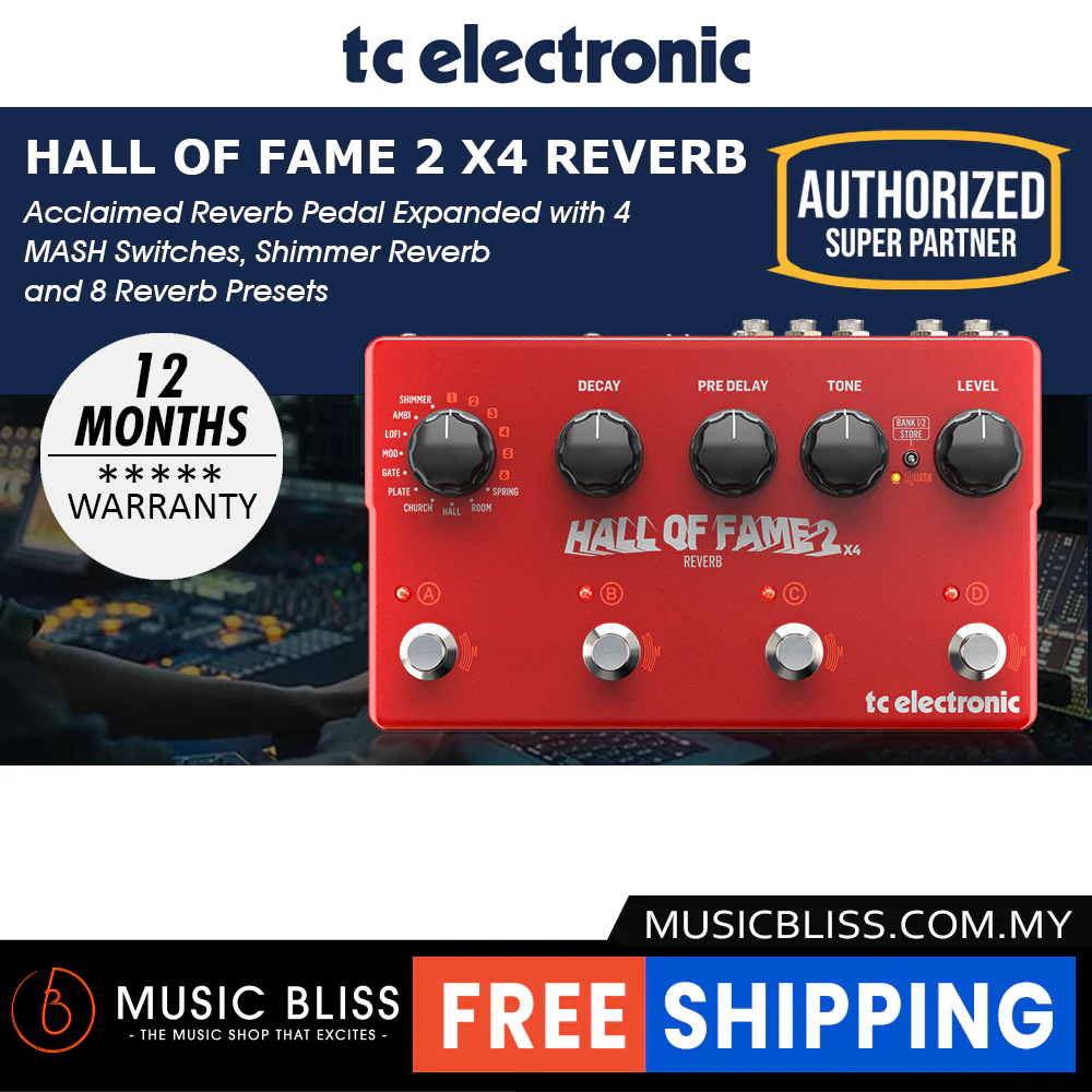 TC Electronic Hall Of Fame 2 x4 Reverb Pedal - Image 2