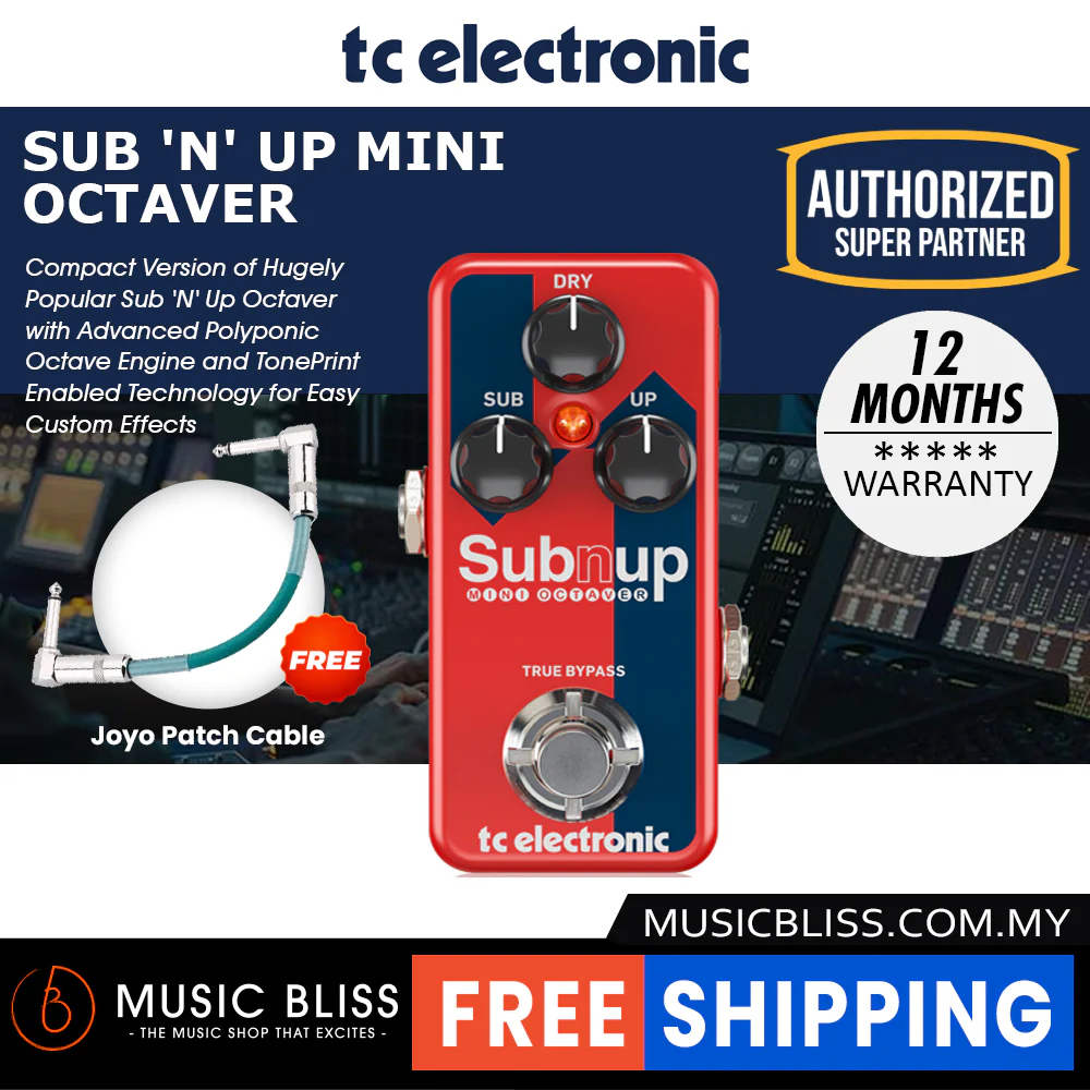 TC Electronic Sub N Up Mini Octaver Guitar Effects Pedal