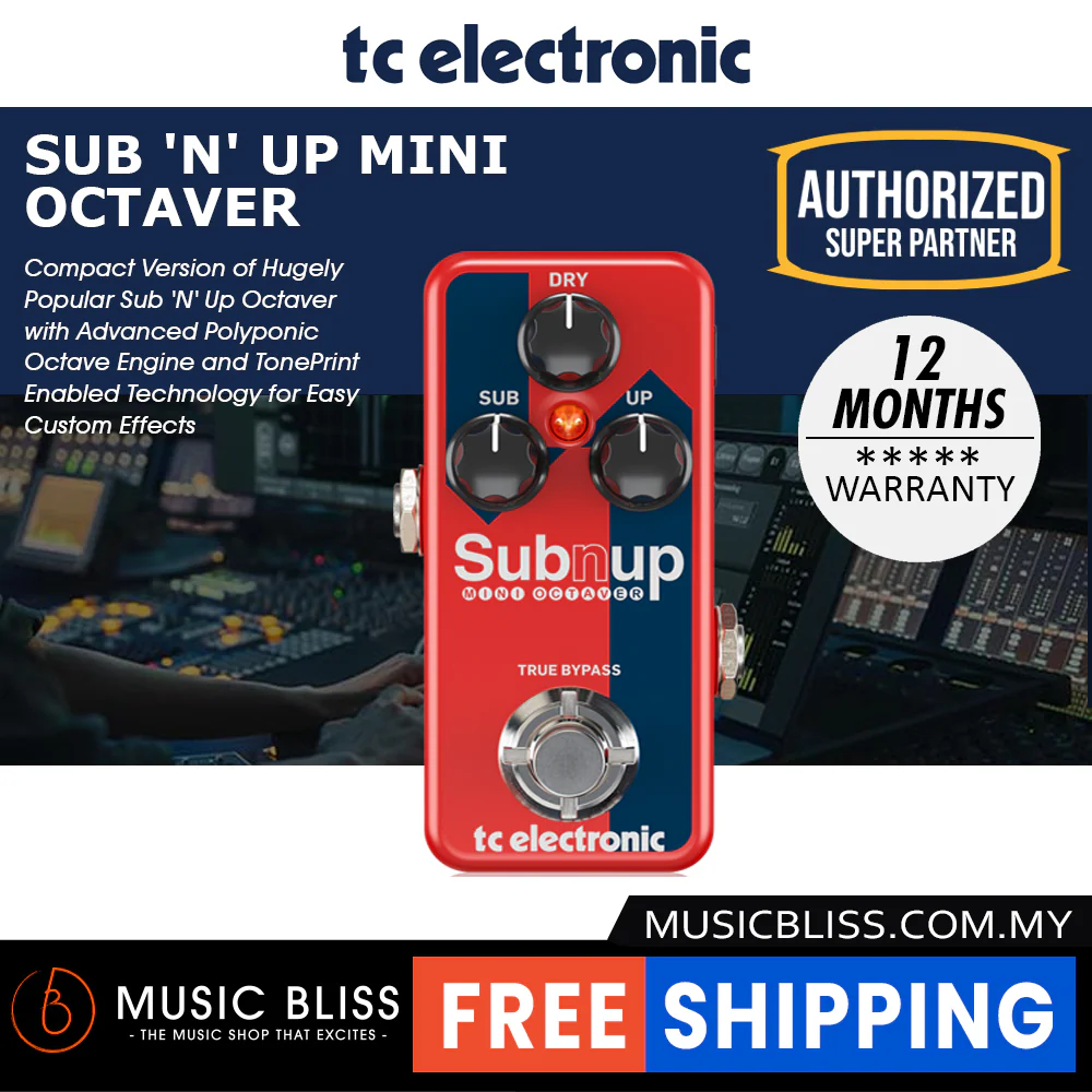 TC Electronic Sub N Up Mini Octaver Guitar Effects Pedal - Image 2