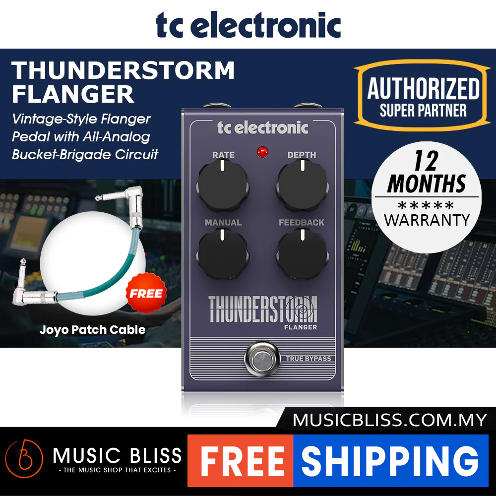 TC Electronic Thunderstorm Flanger Guitar Effects Pedal