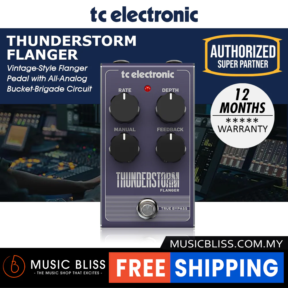 TC Electronic Thunderstorm Flanger Guitar Effects Pedal - Image 2