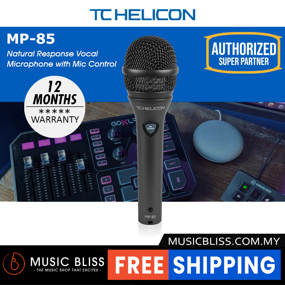 TC-Helicon MP-85 Dynamic Microphone with Mic Control