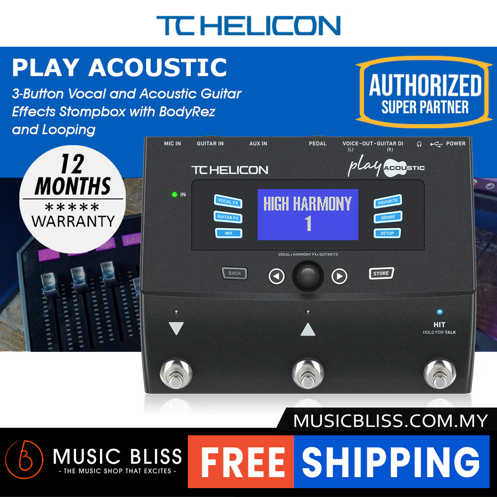 TC-Helicon VoiceLive Play Acoustic Vocal and Guitar Effects Pedal