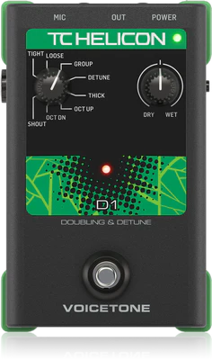 TC-Helicon VoiceTone D1 Doubling and Detune Vocal Effects Pedal - Image 2
