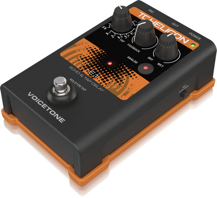 TC-Helicon VoiceTone E1 Echo and Tap Delay Vocal Effects Pedal - Image 4